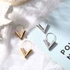 Metal Texture Gift For Women Gold Silver Color Jewelry Dangle Earring Hoop Earrings Drop Earrings
