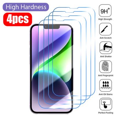 4 шт. закаленное стекло для iphone 14 13 12 11 Pro Max защитная пленка для экрана iPhone 13 12 11mini 7 8 6 6s plus 5 X XR XS MAX стекло