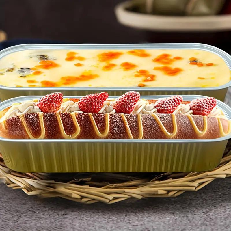 1/5/10Pcs/Set Disposable Bbq Pans Aluminum Foil Tin Box Loaf Baking Pans Cake Tins Containers Grilling Tray For Air Fryer Kitchen Accessories