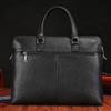 Мужской портфель из натуральной кожи, деловая сумка, модная повседневная сумка из коровьей кожи, большая вместимость, компьютерная сумка