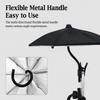 Silver Coating Mini Sun Shade Flexible Metal Hose Clip On Parasol  Photography Shoot