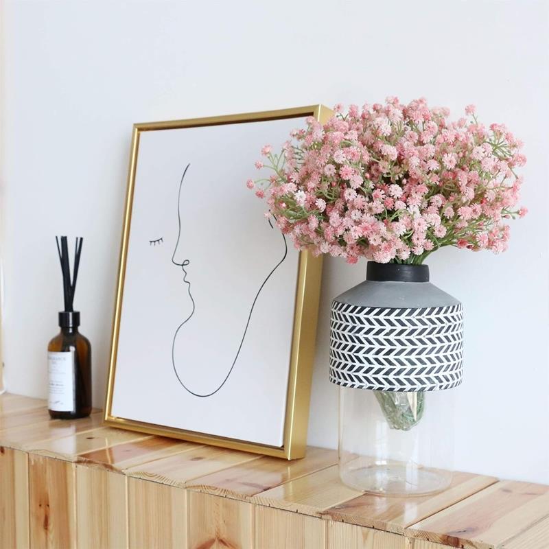 Decorative Gypsophila Bouquet of Artificial Flowers for Vase Decoration Orange