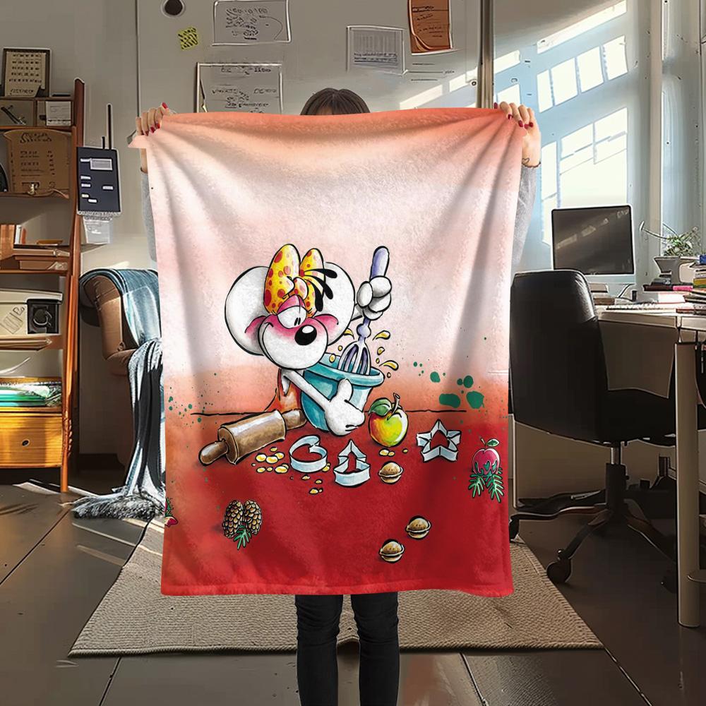 Diddl the Jumping Mouse5 Flannel Blanket, High quality Comfortable for All Seasons, Home Decor, Warmth and Comfort