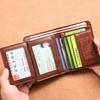 Men's Wallet Thin Short Driver's License Wallet Integrated Card Bag Multifunctional Vertical Three-fold Wallet
