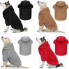 Fuzzy Warm Dog Fleece Hoodie Soft Double-Sided Plush Dog Sweater Apparel Cozy Puppy Hooded Coat for Cats and Dogs