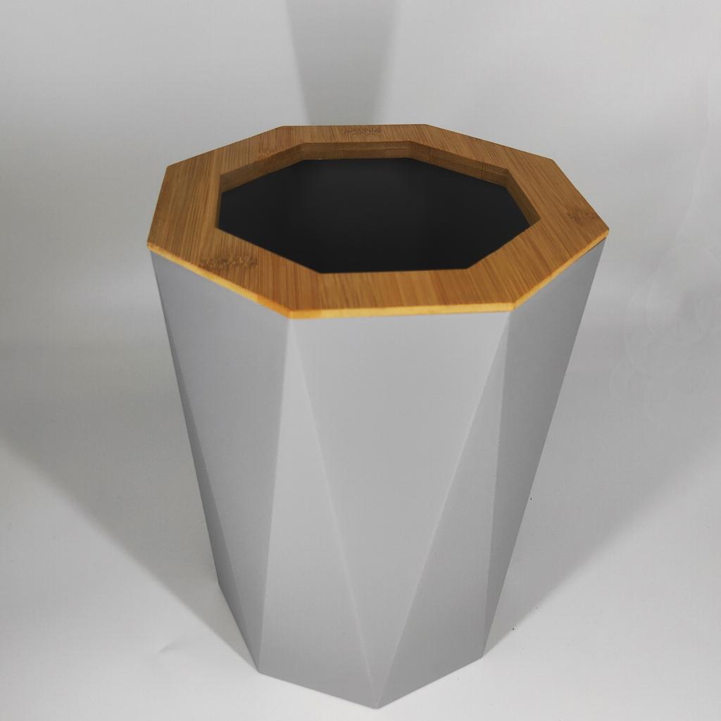 1pc Luxury Trash Can Plastic Garbage Storage with Lid Cover Bathroom Decor Living Room Home Decoration Hotel Wastepaper Basket