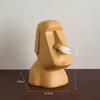 Statue tissue box, napkin storage bucket, Easter Island portrait resin tissue box holder, bar napkin box, hotel room decoration