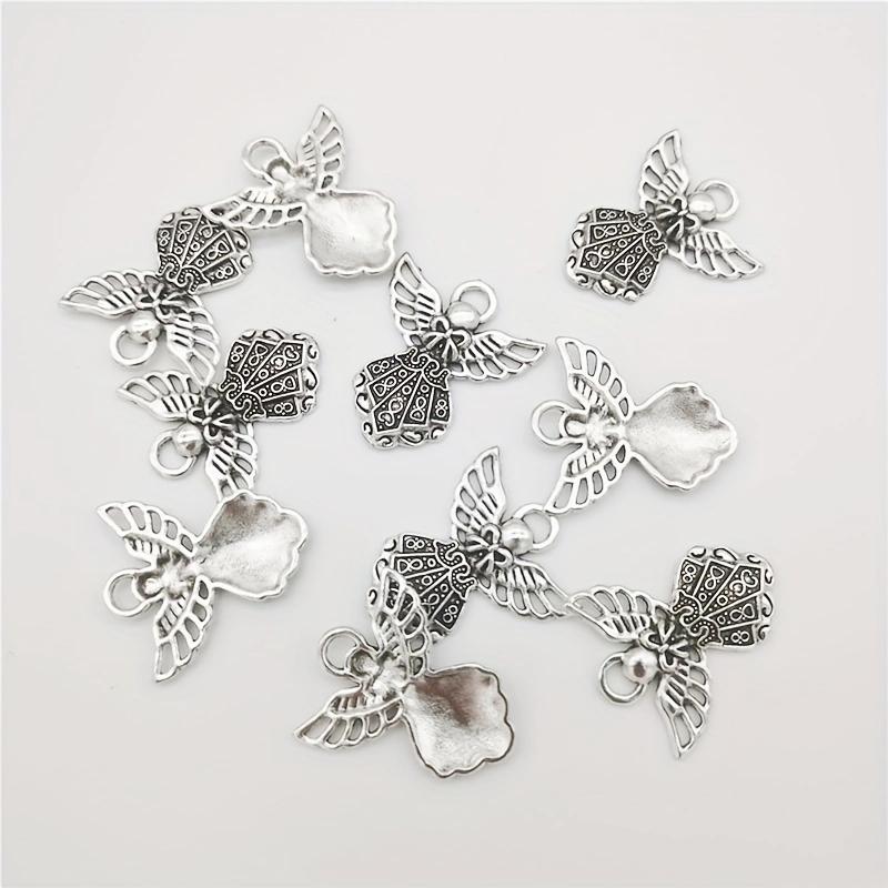 10 шт. 27x24 мм античный серебряный цвет крыло ангел-хранитель подвески бусины подвески для DIY браслет ожерелье ювелирные изделия
