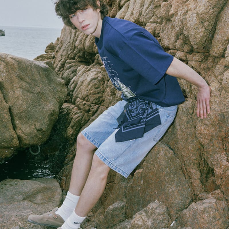 MAGOODGAN Пейсли 9202 Темно-синяя хлопковая бандана