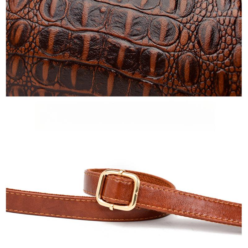 Модные винтажные сумки кроссбоди из аллигатора для женщин, женские наплечные сумки большой вместимости, кошельки и сумочки, сумка под мышкой