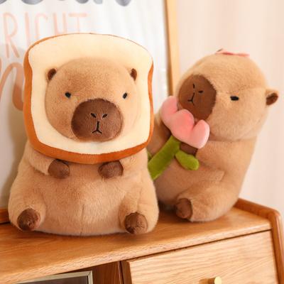 Мягкая игрушка капибара, милая мягкая кукла, мягкая мультяшная подушка с изображением животных, подарок для девочек, плюшевая игрушка капибара