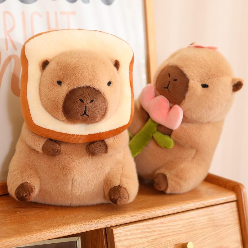Capybara Plush Toy Lovely Stuffed Doll Soft Cartoon Animal Pillow Kids Girl Gift Plush Capibara Toy