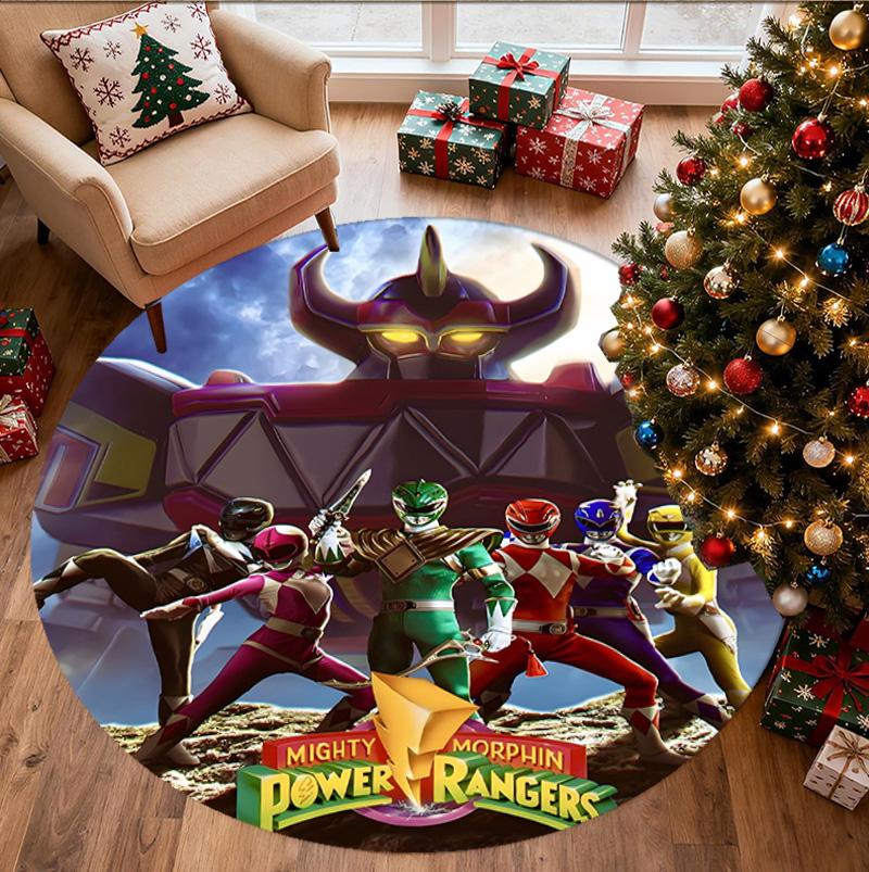 Круглый коврик с узором «Могучие рейнджеры» (Mighty Morphin Power Rangers), коврик для помещений/улицы, для пикника, игровой комнаты, спальни, офиса, гостиной, ковер для декора дома, День рождения Gi