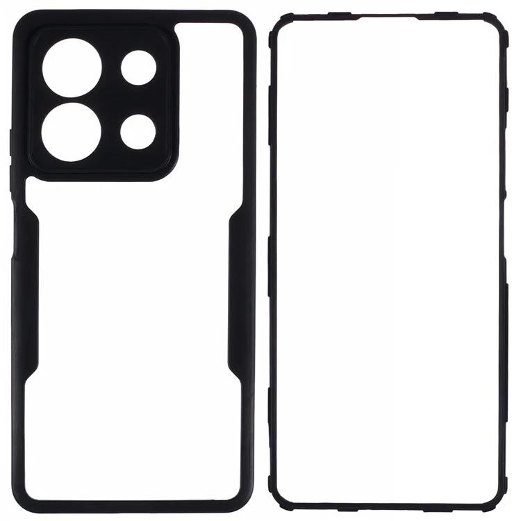 Для Xiaomi Redmi Note 13 5G чехол для телефона акриловый + противоударный чехол из ТПУ с пленкой для экрана из ПЭТ