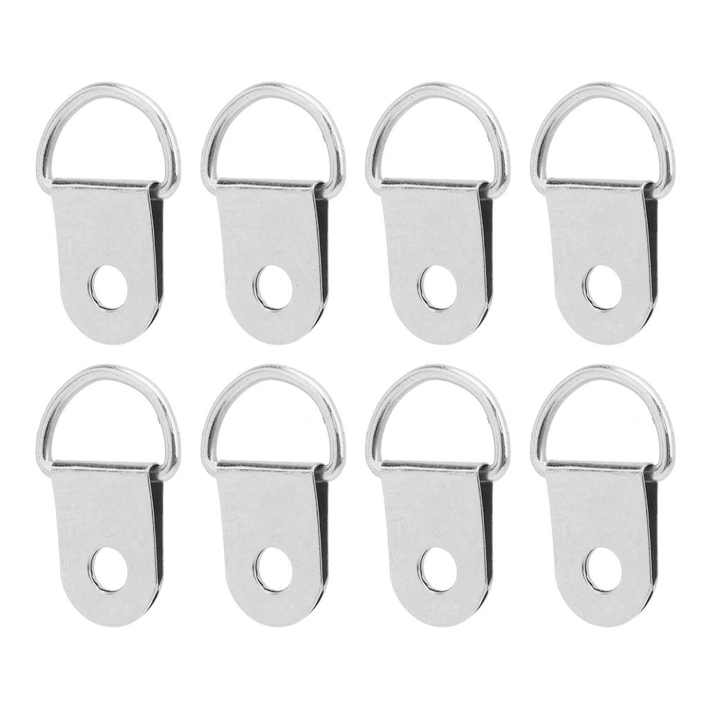 50 Set Shoe Boot Lace Hooks with 8mm Iron Rivets Loop D Ring Buckle Metal Repair Accessories