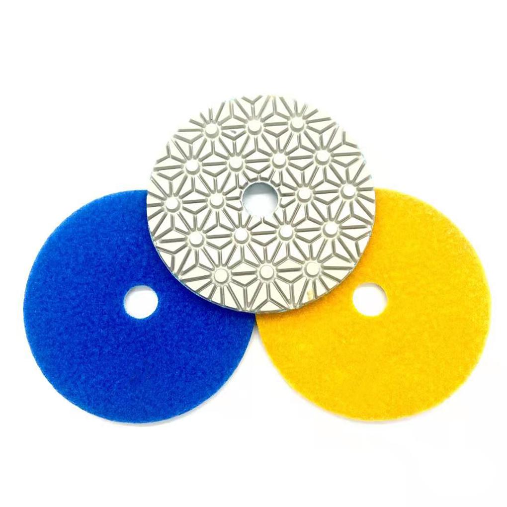 4 Inch /100 Mm Grit 50 Diamond Dry Polishing Pad Granite Marble Flexible Resin Sanding Disc Ceramic Stone Polisher Disc