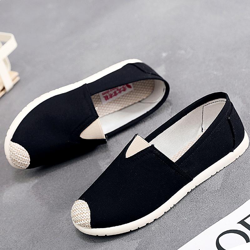 Spring and Autumn new cloth shoes single shoes medium casual canvas shoes cotton mop soft sole
