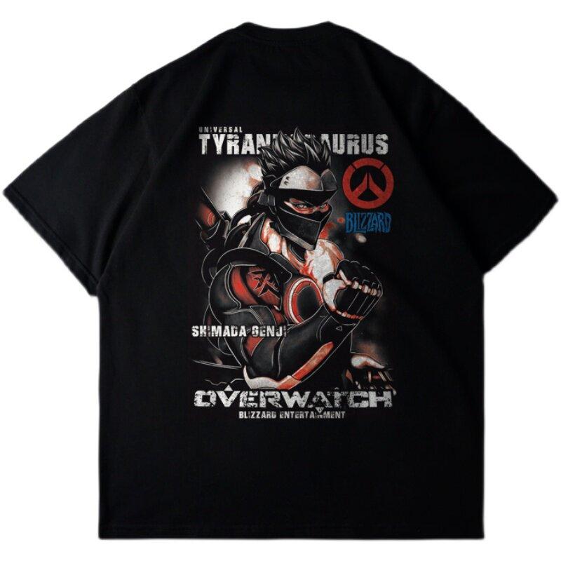 2026 Overwatch World Summer Men's and Women's Pure Cotton T-shirt Comfortable, Breathable, High Quality Ins Y2K