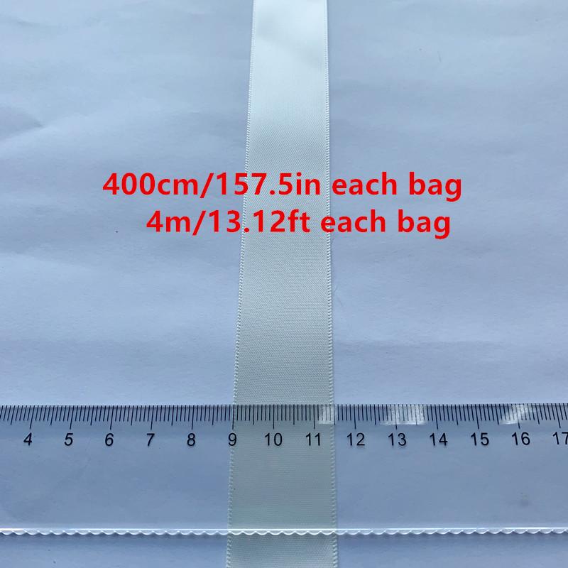 Каждая сумка шириной 4 м/13,12 фута, ширина 2,5 см/0,98 дюйма, двусторонняя атласная лента, ручная работа, отделка для шитья, ремесленная тесьма, одежда для волос, подарочная упаковка, галстук, домашний фестиваль