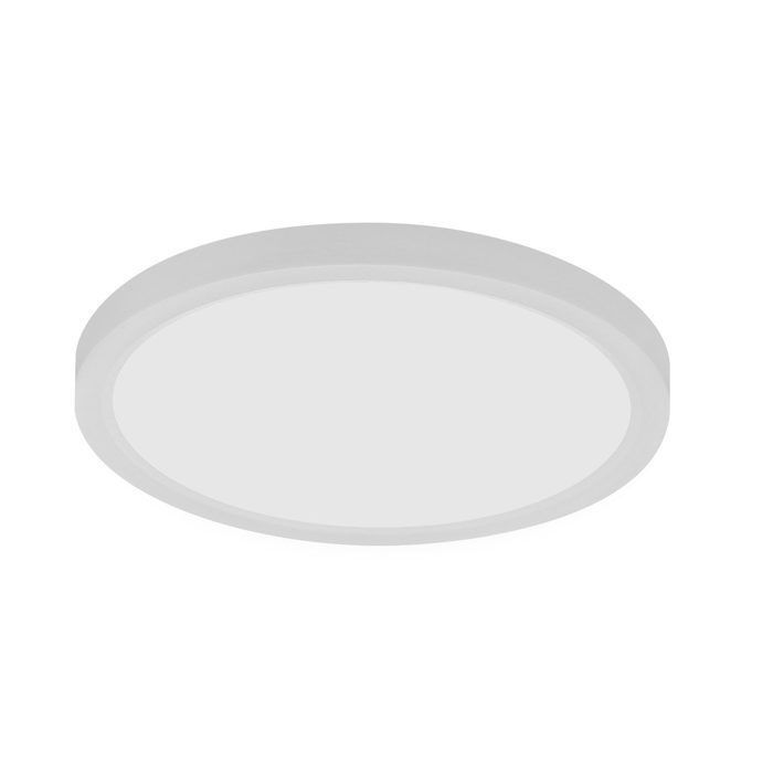 Plafonnier LED - NETTLIFE - Plafonnier plat rond 22 cm - 8W - IP44 - 3000K blanc chaud