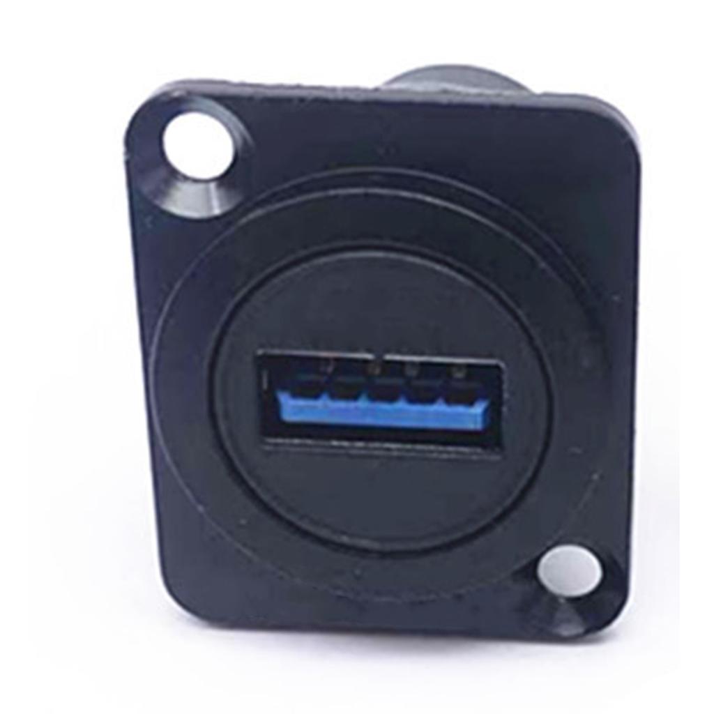 Разъем для монтажа на панель USB3.0, гнездо-гнездо, стабильная передача данных, D-тип, USB-разъем для 86 панелей шкафа, черный