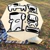 1PC Dog Pet Umbrella-8-Rib Reinforced Portable Folding Travel Suitable for All Seasons Outdoor Daily Use-J353