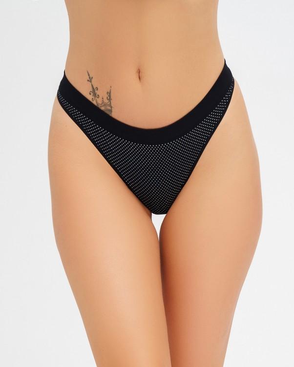 Трусики стринги в горошек ISSA Plus