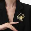 Креативная блестящая брошь-паук Универсальная форма животного Металлическая булавка Модная универсальная аксессуар для одежды сумки Брошь
