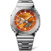 G-Steel GM-2110D-4A Stainless Steel Orange Dial Sport Watch