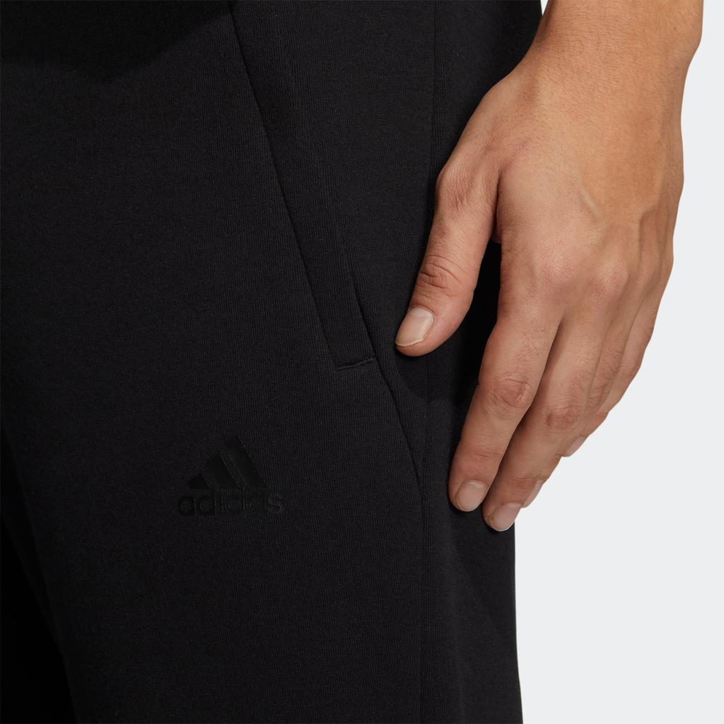 Adidas Mh Slim Tapered Sweatpants With Contrast 3-Stripes Print Men Bottoms Black HN8990