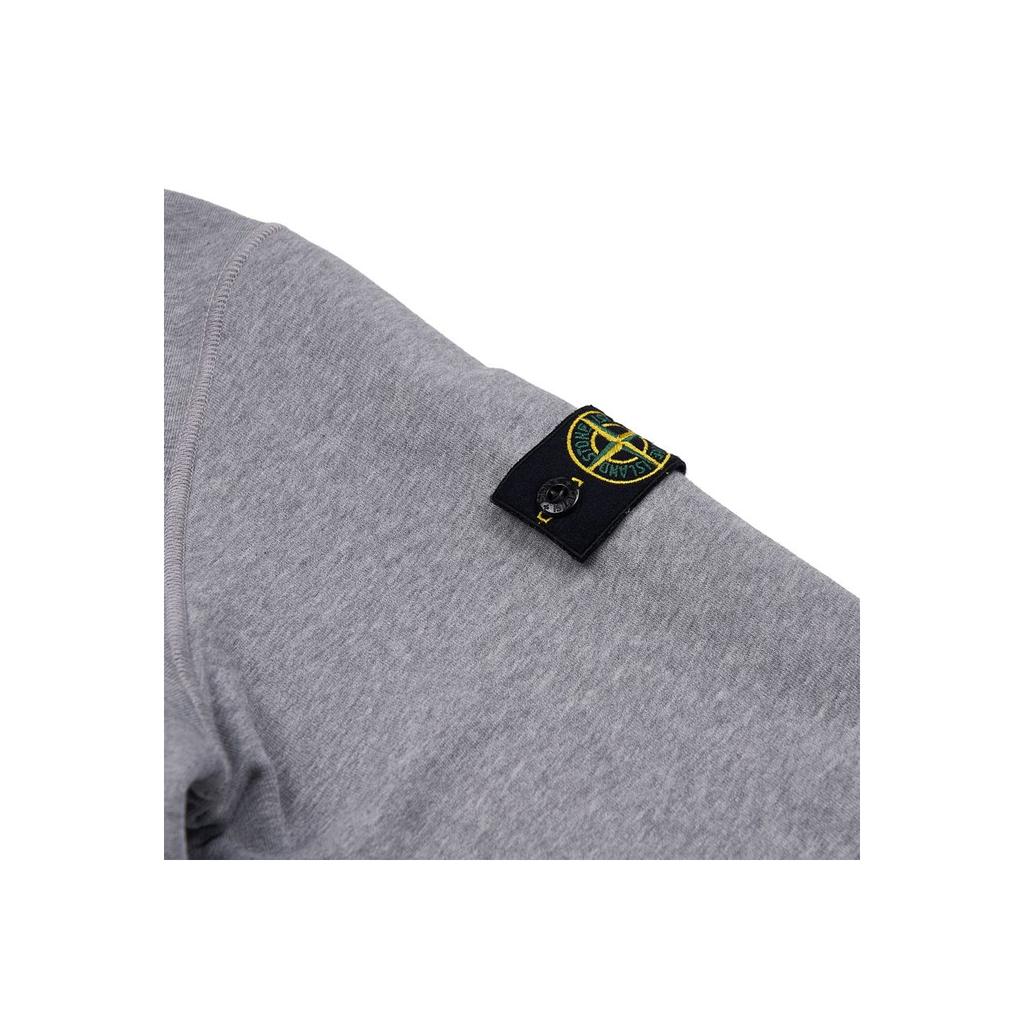 STONE ISLAND Толстовка детская однотонная с воротником-стойкой, пуловер, длинный рукав, детские топы, серый 791661020-V0M64