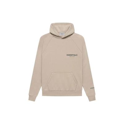 Fear of God Пуловер Essentials со светоотражающим логотипом, толстовка с капюшоном на флисовой подкладке, свободный крой, унисекс, коричневый FOG-FW21-159