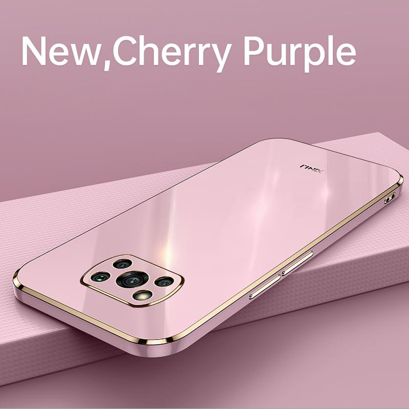 Чехол для телефона с золотой рамкой и покрытием для Xiaomi Mi Poco X3 Pro Nfc Gt F3 X3pro X 3 5g X3nfc, роскошный мягкий силиконовый чехол на заднюю панель