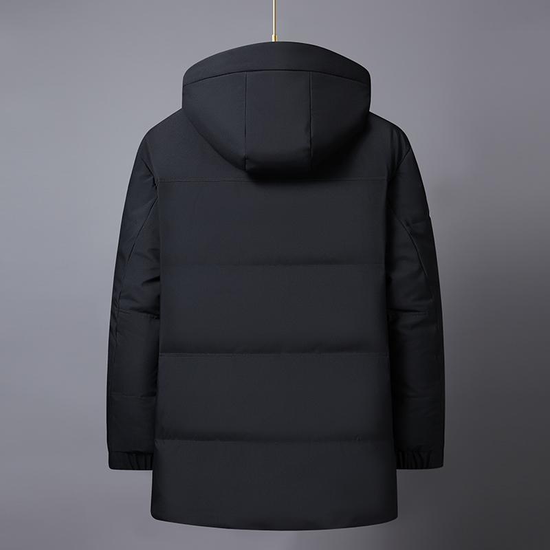 Зимняя мужская куртка-пуховик, новые большие размеры, мужские пальто с перьями среднего возраста, толстые теплые парки с капюшоном из 90% белого утиного пуха