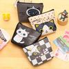 Cartoon PU Leather Zipper Wallet Student Cute Cartoon Cat Female Holding Coin Bag