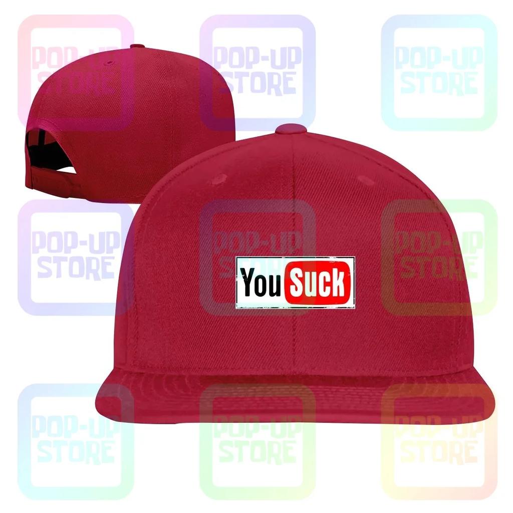 Смешная Шапка-Снэпбэк с Надписью "You Suck" Youtube Интернет Пародия Бейсболки Редкая Премиум Горячая Распродажа