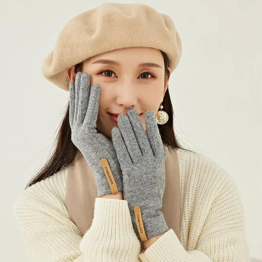 Теплые зимние перчатки Ветрозащитные женские перчатки Модные кашемировые перчатки Водить