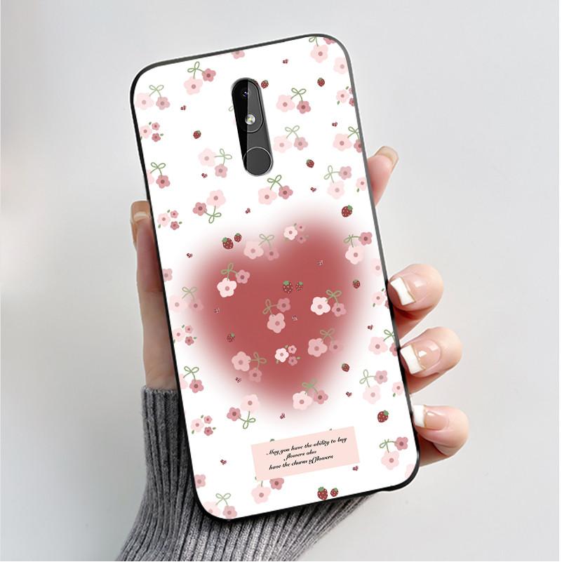 Чехол для телефона Nokia 3.2 TA-1156 TA-1159 TA-1164 Nokia 4.2 TA-1157 Чехол Модный Бабочки Цветы Тонкий Черный Мягкий Силиконовый Чехол