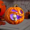 Хэллоуин тыква пожирающий череп фигурка с подсветкой жуткая светящаяся тыквенная голова смоляная статуэтка скульптура домашний офис настольное украшение орнамент