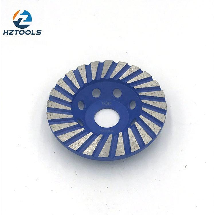Granite Stone Concrete Floor 100*22.23mm 4in*7/8in Turbo Diamond Abrasive Disc Cup Grinding Wheel Medium Hardness