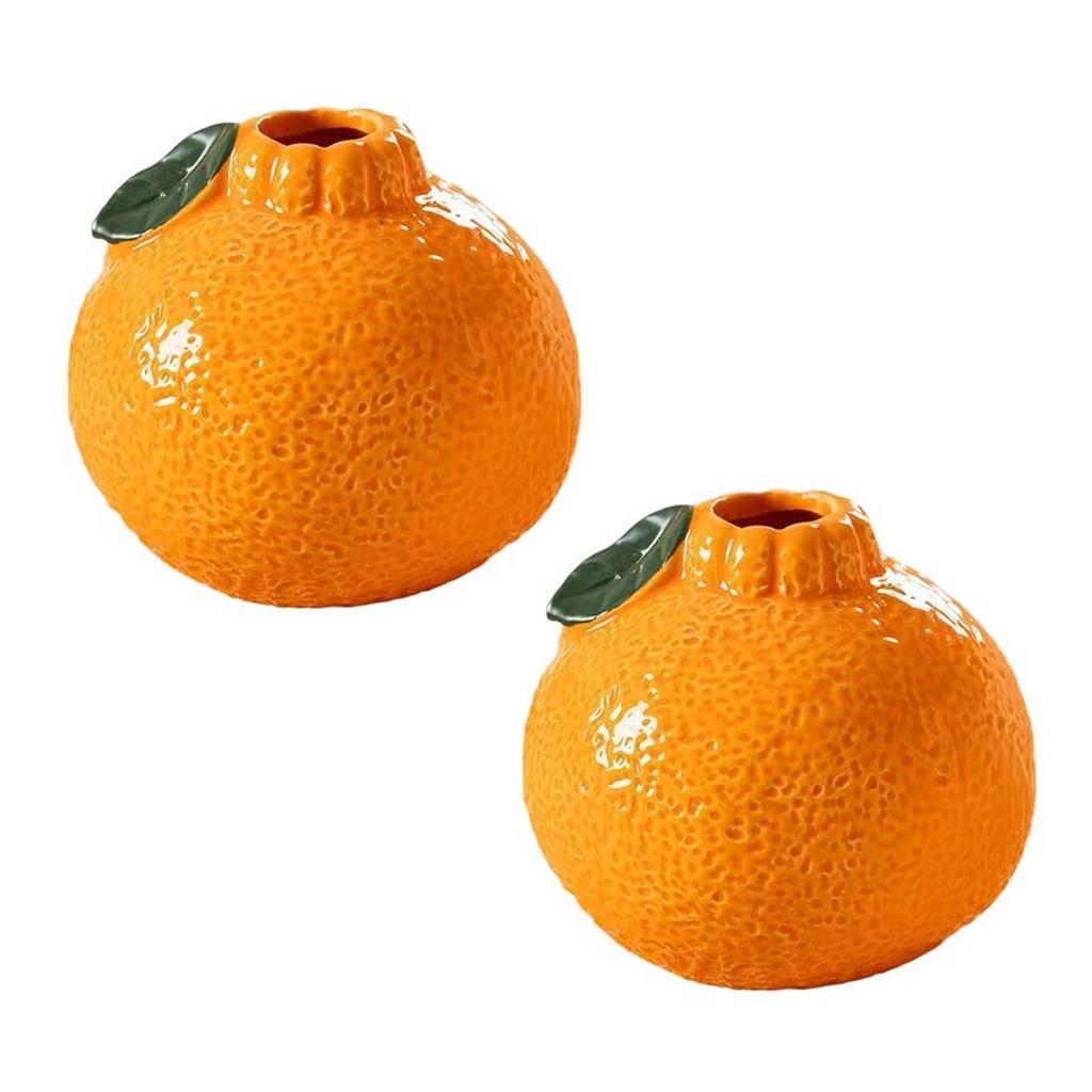 Пластиковые вазы оранжевой формы для домашнего декора гостиной, вазы для сухоцветов, украшение для цветочной композиции, реквизит для съемок