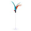 Feathers and Cat Toy Bell On Spring and Suction Cup
