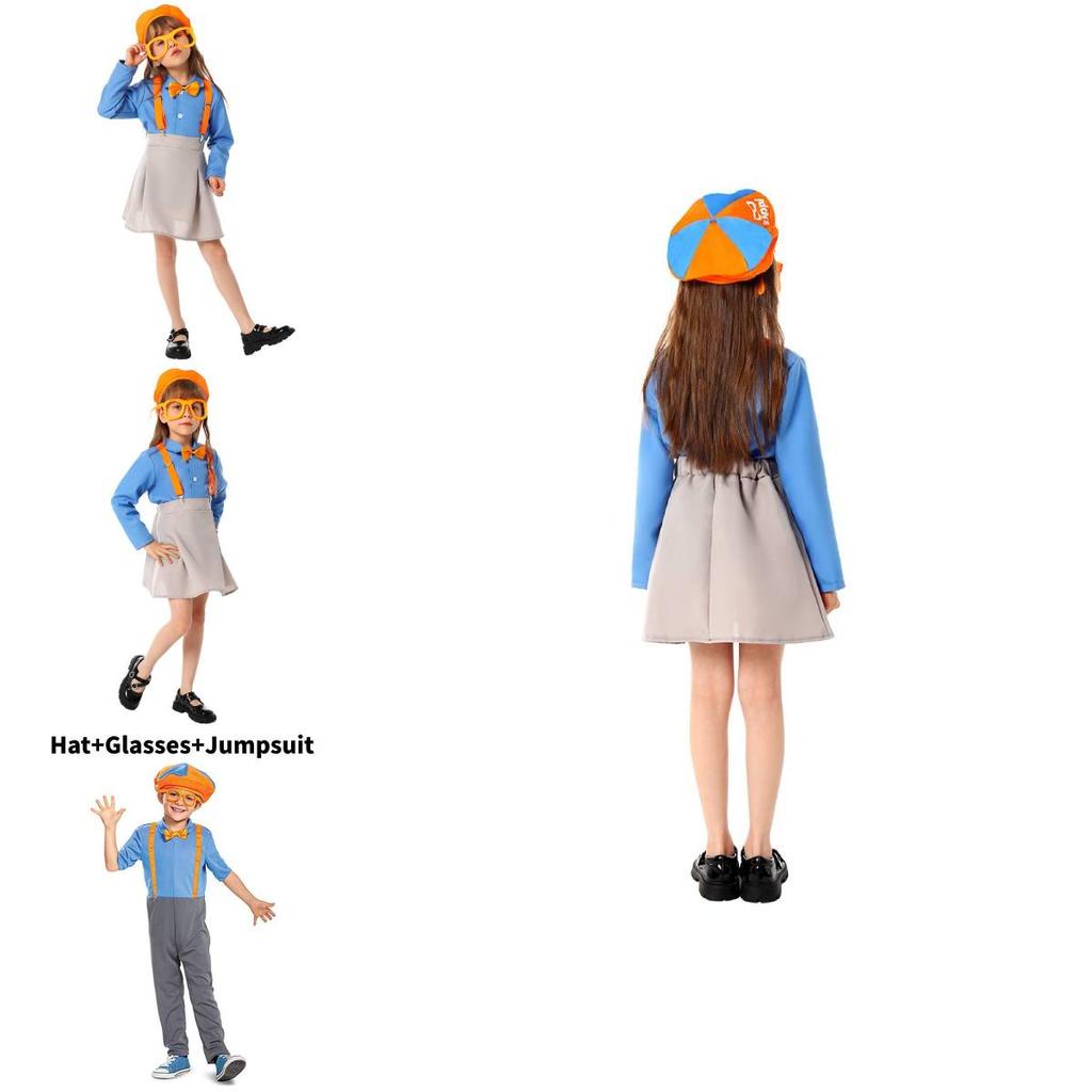 Детский костюм Blippi для вечеринки в честь Всемирной недели книги с полиэстеровой тканью для детей от 3 до 8 лет