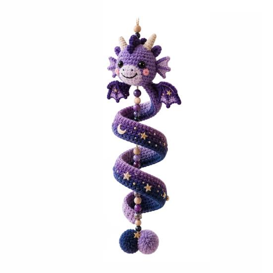 Family Activity Craft DIY Dragon Spiral Hanging Ornament Kit, Easy Assembly Decorative Art Craft, Decoration Handmade Crochet Kit for Home Classroom