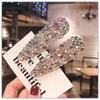 Korea Shiny Rhinestones Hair Clips Women Crystal Hairpin Geometric Waterdrop Imitiation Pearl Hair Accessories Girl Dropshipping