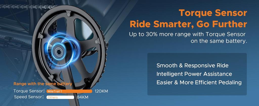 Городской электровелосипед ENGWE MileTrail 1 – Запас хода 120 км с датчиком крутящего момента, Тихий двигатель, Регулируемая конструкция, Гидравлические тормоза