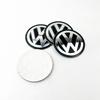 SVLHP1 4Pcs 56mm 60mm 65mm Car Badge Wheel Center Hub Caps Stickers For Volkswagen VW RLine GTI Golf 5 6 7 Polo Caddy Passat B6 Tiguan