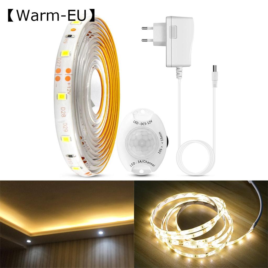 MALITAI Светодиодные ленты с беспроводным управлением IP65 Датчик движения Светодиодные лестничные светильники для кухонного шкафа Светодиодные ночные светильники с адаптером вилки европейского стандарта