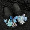 Симуляция, Бабочка, Голубой цветок, Цветок туфли, Аксессуары для пряжек туфель, Аксессуары для обуви своими руками, Украшения для обуви, Аксессуары для DIY