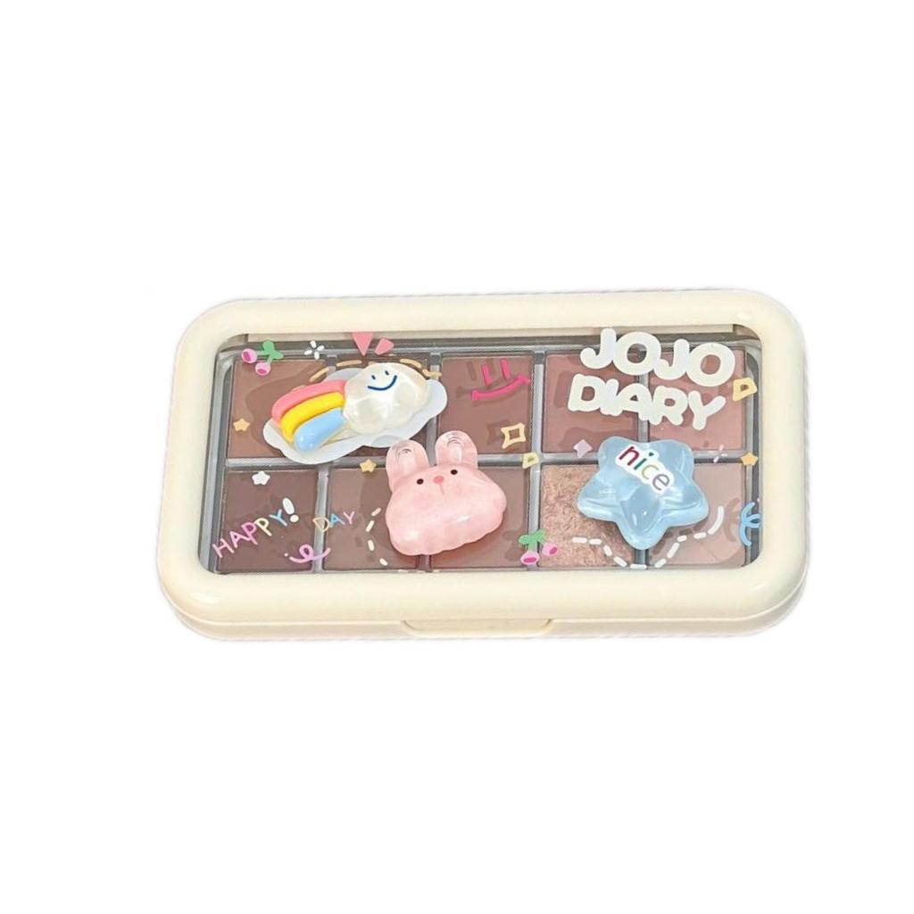 JOJO DIARY Палетка теней для век из десяти цветов: Милый Paradise Shimmer & Matte, Синий дымчатый глаз, Ежедневные земляные тона.